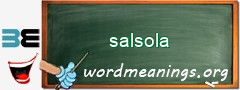 WordMeaning blackboard for salsola